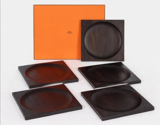 HERMES 5 plateaux bois-photo-2