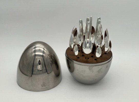 Christofle – “mood” Flatware Set – Silver-plated Metal, 24 Pieces In A Case (for 6 People)-photo-1
