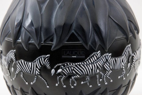 1991 – Marie-claude Lalique – "tanzania" Zebra Vase-photo-4