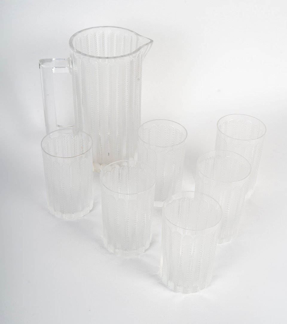 Maison Lalique Cristal Lalique - Service à Orangeade Jaffa 7 pièces-photo-2