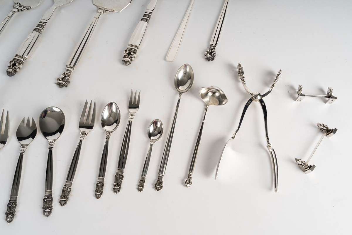 Georg Jensen — "acorn" Flatware Set (approx. 190 Pieces)-photo-2