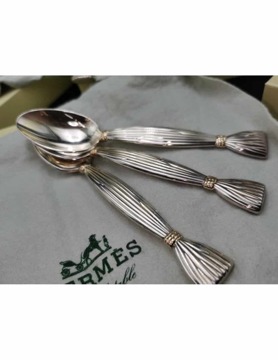 HERMES Paris ,Ménagère « Moisson » par CHRISTOFLE orfèvre , 82 pieces-photo-1