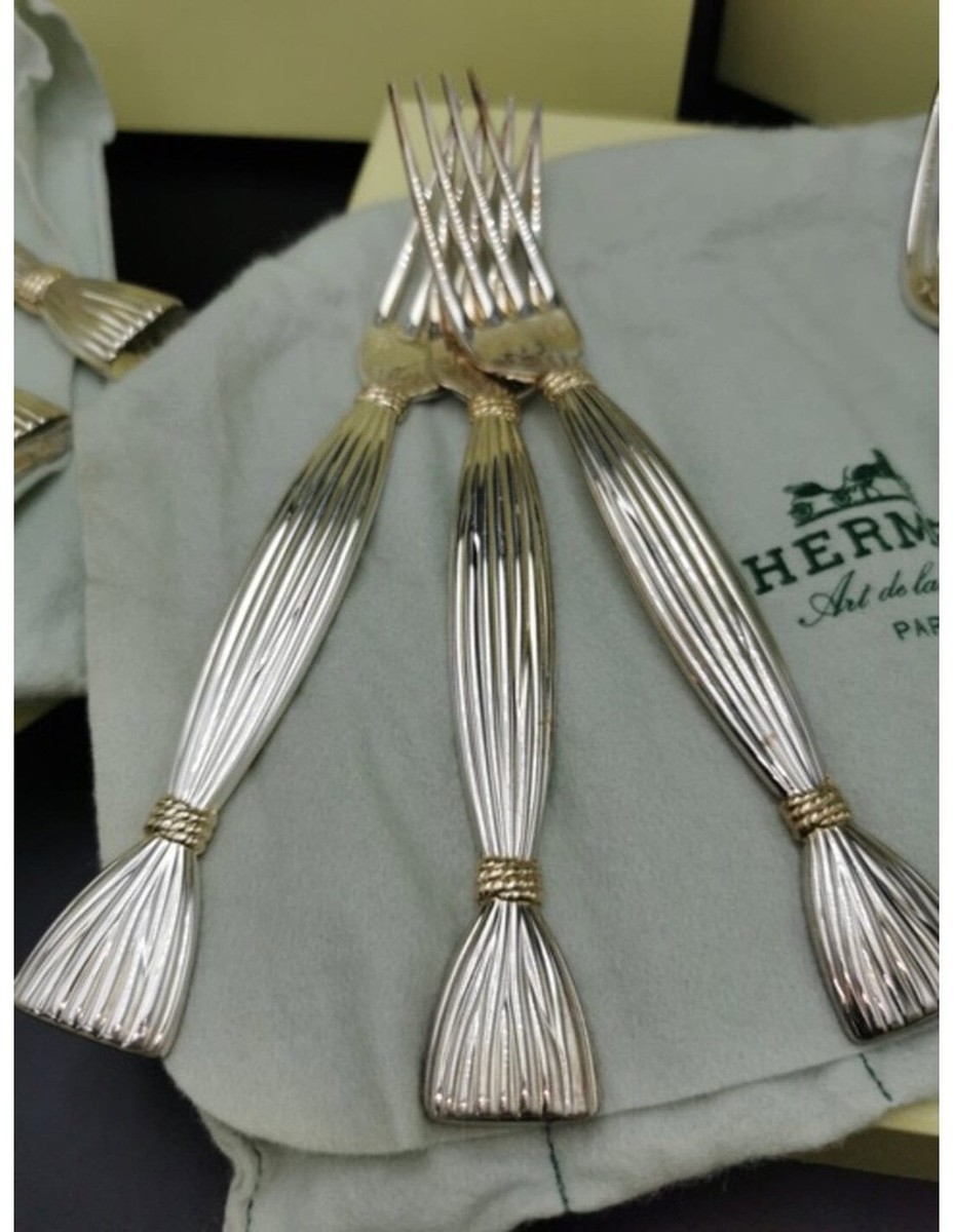 HERMES Paris ,Ménagère « Moisson » par CHRISTOFLE orfèvre , 82 pieces-photo-2