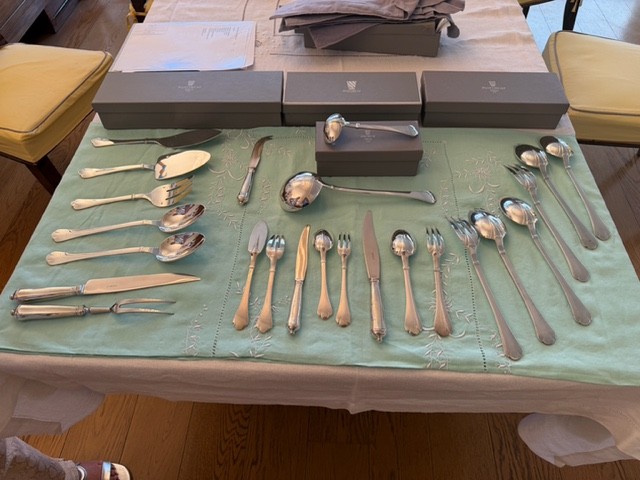 Puiforcat "cardinal" : Silver-plated Flatware Set, 164 Pieces-photo-2