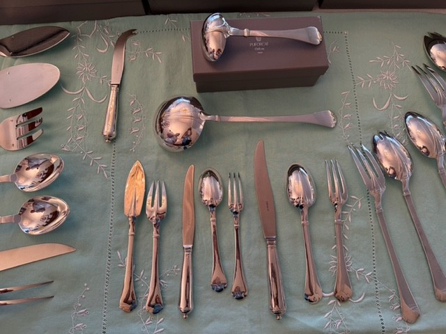 Puiforcat "cardinal" : Silver-plated Flatware Set, 164 Pieces-photo-3