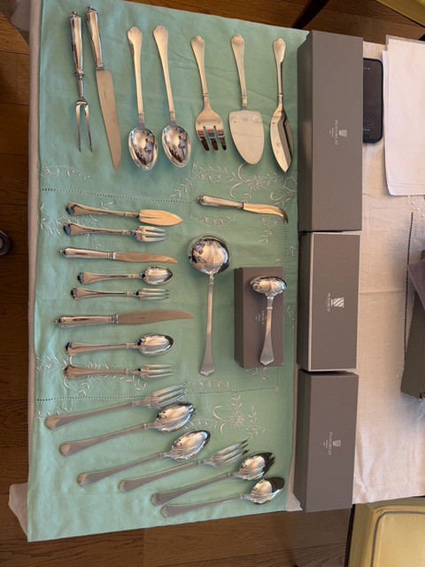 Puiforcat "cardinal" : Silver-plated Flatware Set, 164 Pieces-photo-4