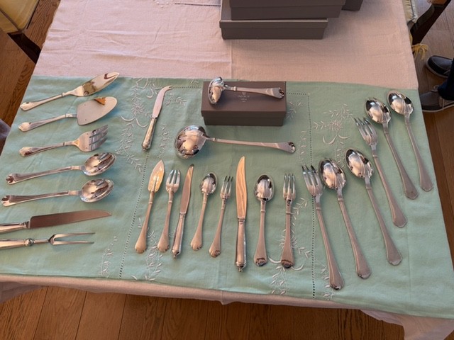 Puiforcat "cardinal" : Silver-plated Flatware Set, 164 Pieces-photo-6