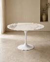 Eero Saarinen (1910-1961) For Knoll International. Round Table ø 120 Cm Calacatta Marble, 2021-photo-3