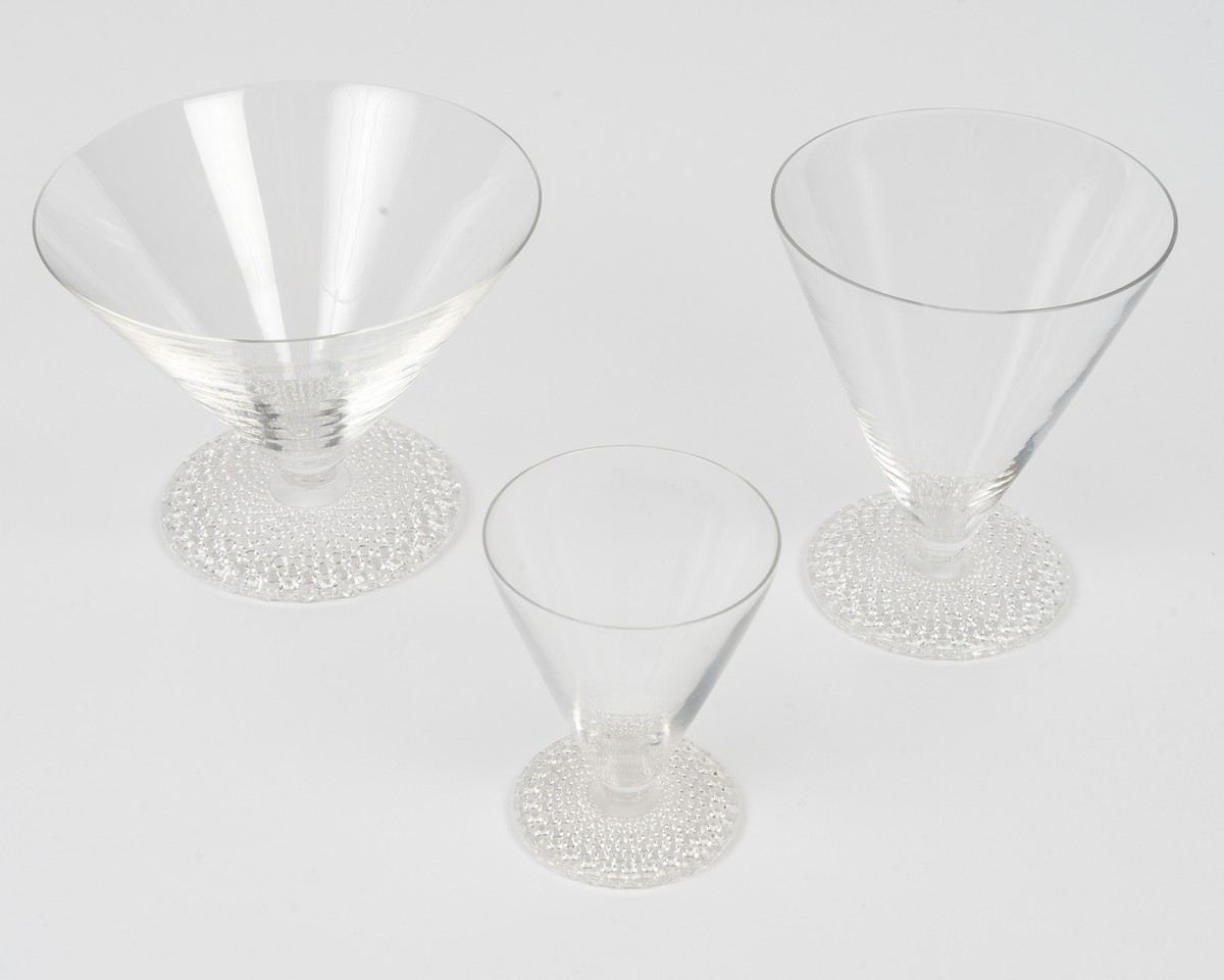 1930 René Lalique - "tokyo" Glass Service 19 Pieces-photo-2