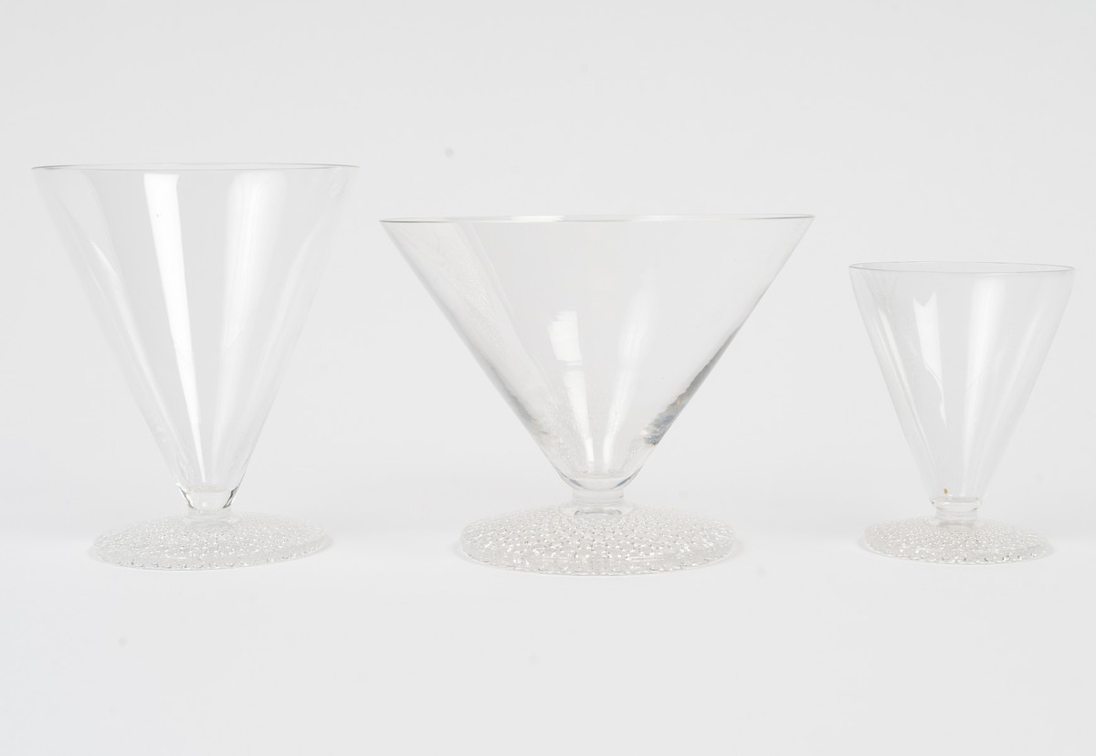 1930 René Lalique - "tokyo" Glass Service 19 Pieces