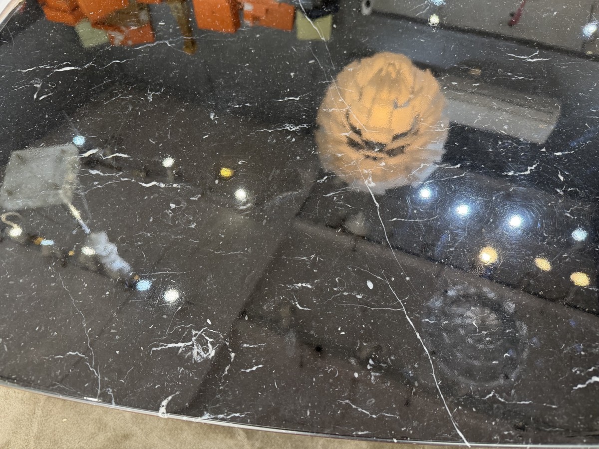 Eero SAARINEN pour KNOLL Table Ovale Modèle « Tulip » Marbre Marquina-photo-4