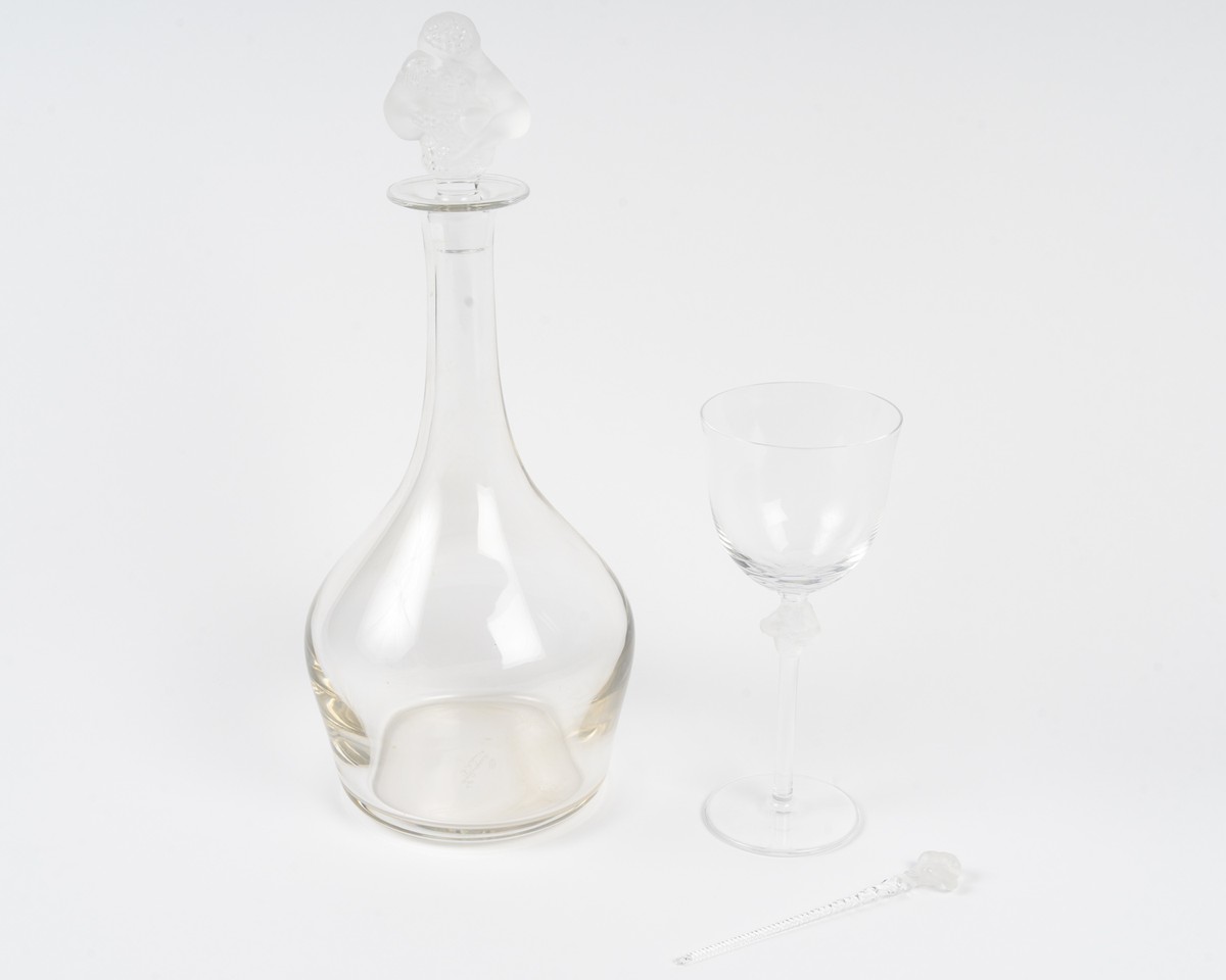 1968-lalique, Set Of 6 Champagne Whisks "roxanne"-photo-3