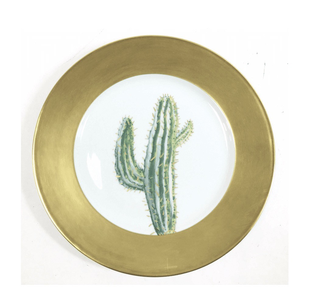 Hilton Mc Connico For Daum, Cactus Model: Set Of 6 "cactus" Plates-photo-4