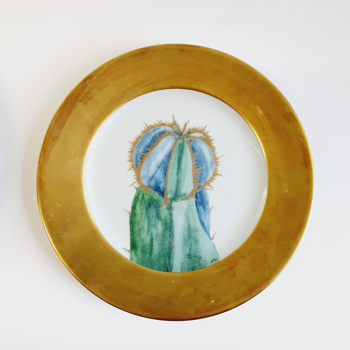 Hilton Mc Connico For Daum, Cactus Model: Set Of 6 "cactus" Plates-photo-1