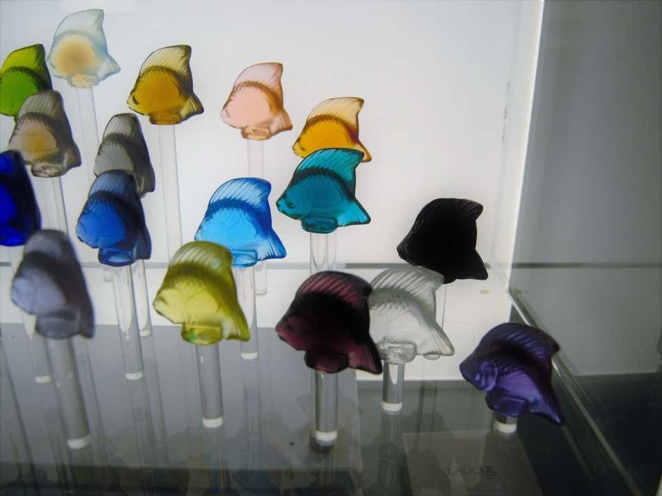 Lalique Crystal - Luminous Aquarium 25 Fish-photo-2