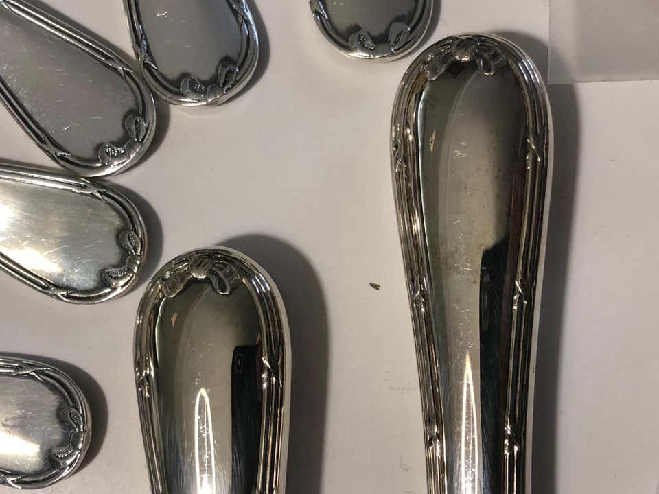 Christofle Flatware "rubans" Silver Plated Pieces 180 Pieces -photo-3