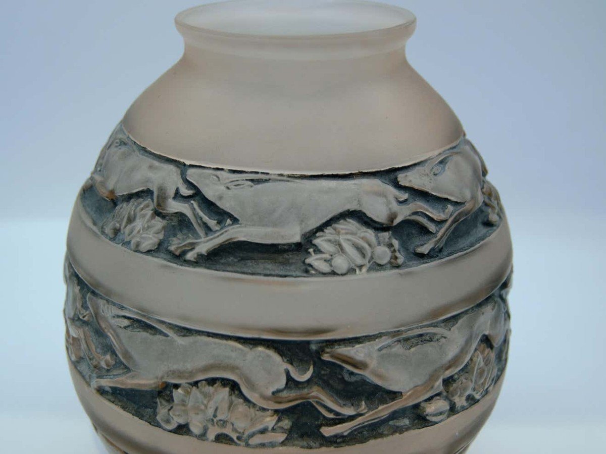 Lalique (1860-1945) Sudan Model Vase-photo-2
