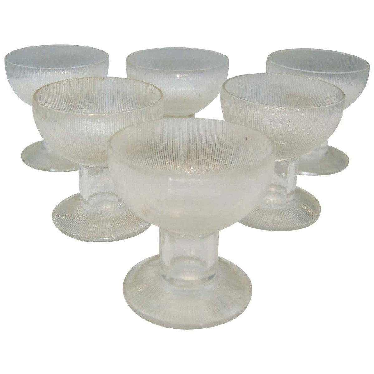 René Lalique (1860-1945), 6 verres du modèle 