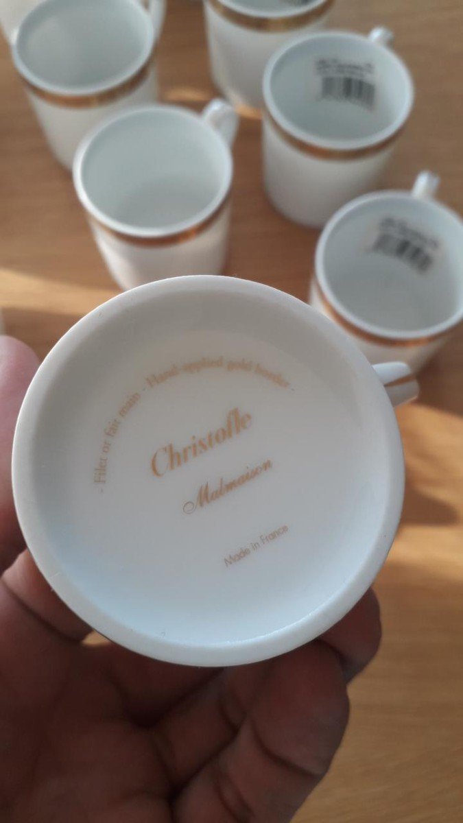 Christofle "malmaison" New Porcelain Service 65 Pieces-photo-3