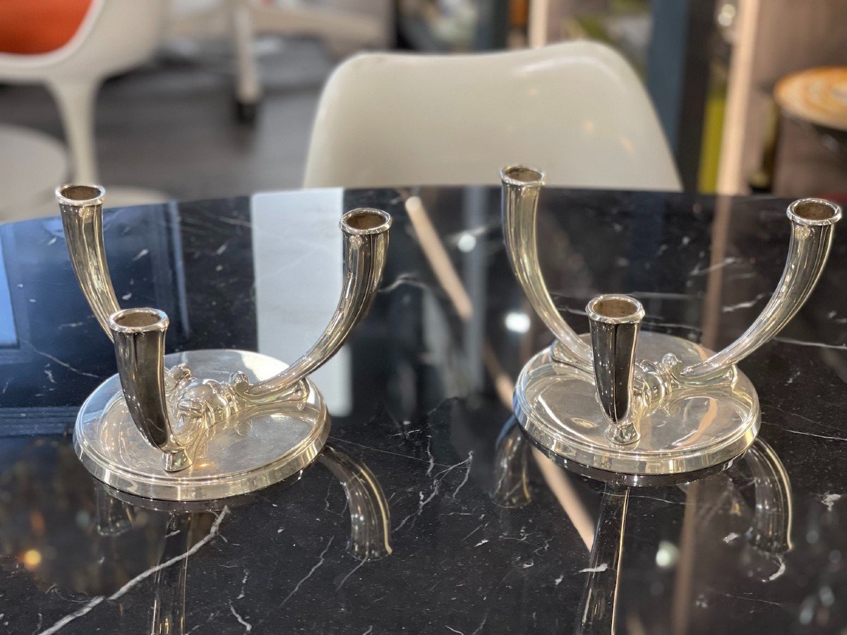 Wolfers: Pair Of Candelabra 3 Lights-photo-2