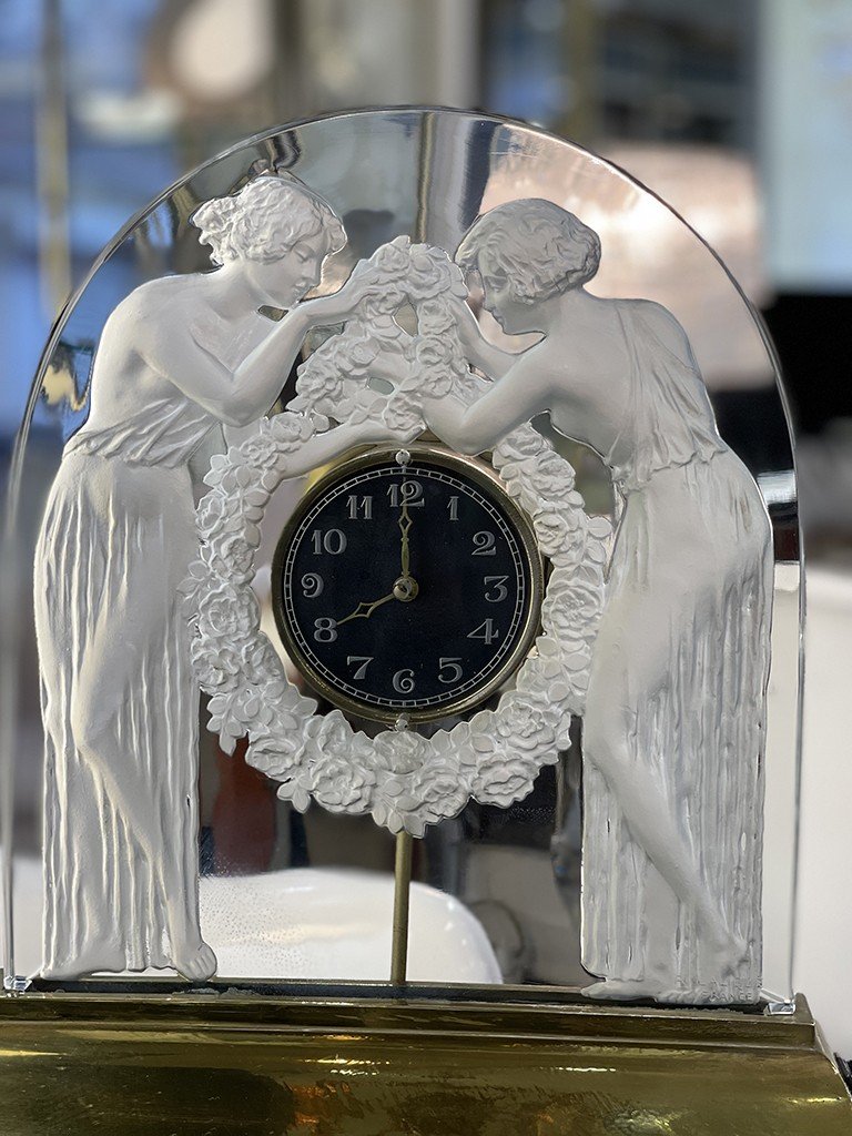 René Lalique Pendule électrique « Les Deux Figurines » 1926-photo-6