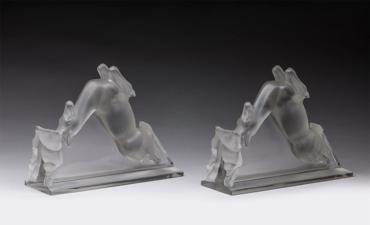 Lalique France: Deer Console Table-photo-3