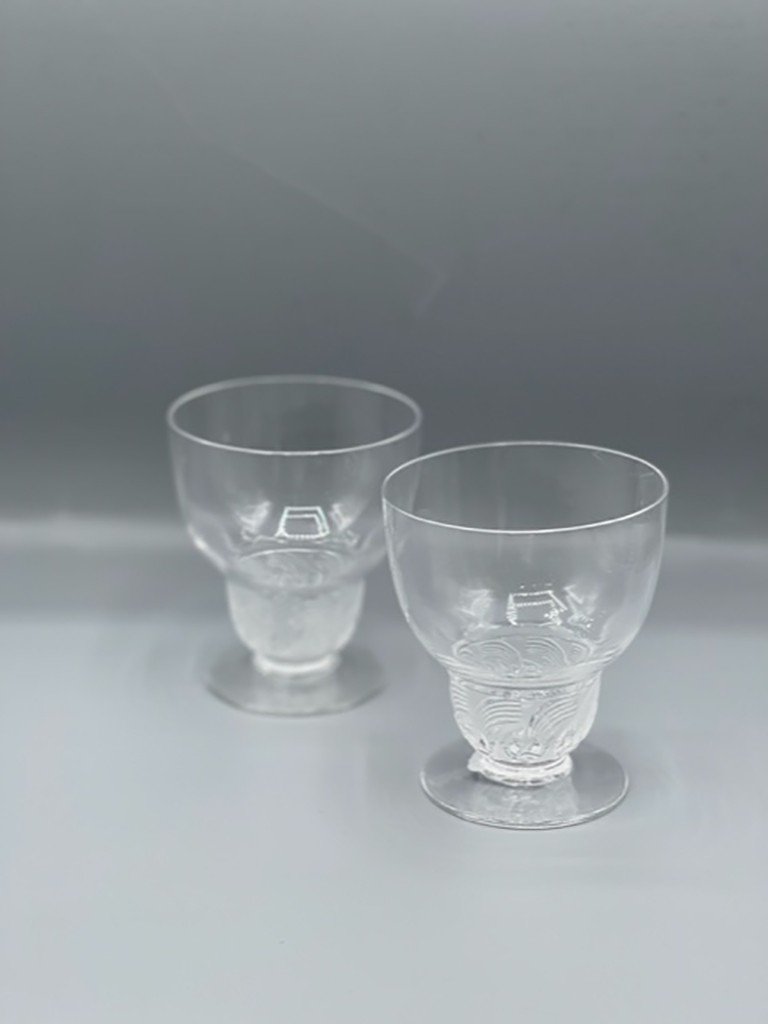 René Lalique: Set Of 5  Glasses“padoue”  1930-photo-1