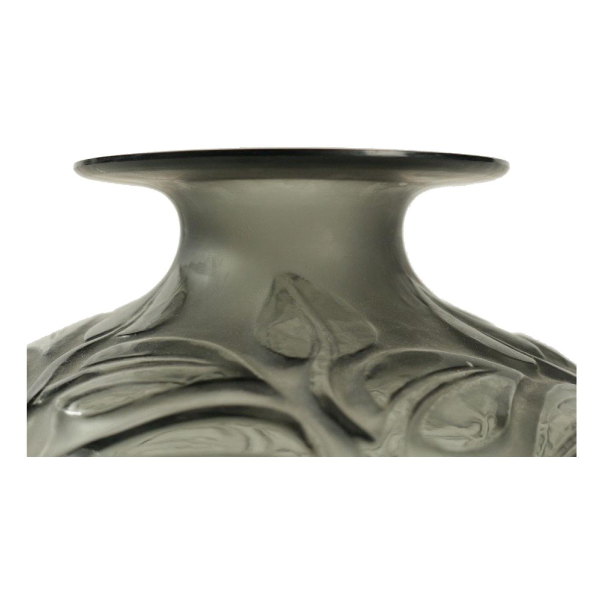 Rene Lalique (1860-1945) Gray Sophora Vase-photo-2