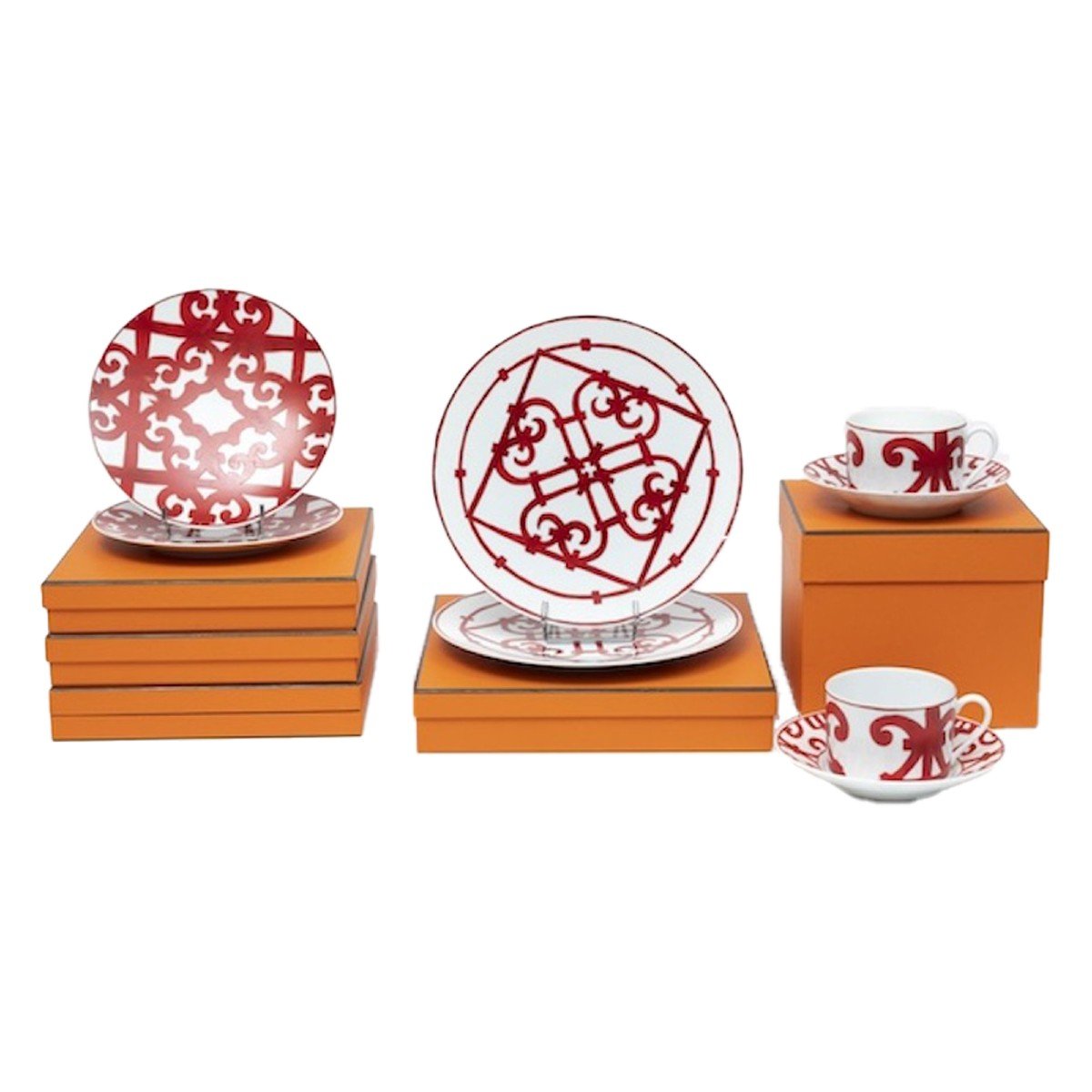 HERMES PARIS : "Balcons du Guadalquivir" partie de service porcelaine -photo-1