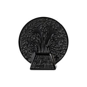 René Lalique : 1912 “cornflowers” Stamp In Black Tinted Glass