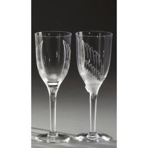 Marc Lalique: Two Champagne Flutes