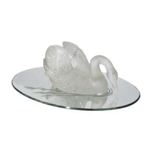 Cristal Lalique: Swan "head Down" In Crystal