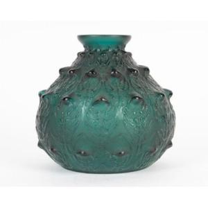 René Lalique 1912 +Vase Fougères teinté vert