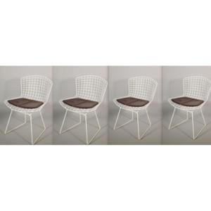 Harry BERTOIA (1915-1978) pour KNOLL INTERNATIONAL, éditeur. 4 Chaises "Diamond"