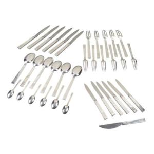 Jean-élysée Puiforcat (1897–1945) – “antibes” Solid Silver Service, 36 Pieces