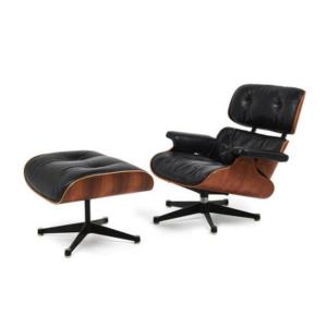 Charles & Ray EAMES,Fauteuil mod. 670 "Lounge chair" et son ottoman mod. 671 ,Édition Mobilier 