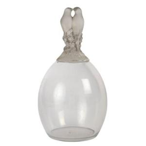 1925 – René Lalique, "tourterelles" Vase – Pressed Glass – Signed