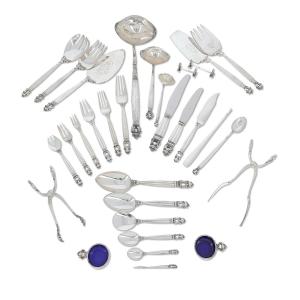 Georg Jensen — "acorn" Flatware Set (approx. 190 Pieces)