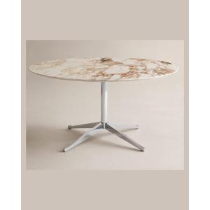 Florence Knoll For Knoll International. Round Calacatta Marble Table, ø 145 Cm, 1980