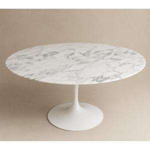 Eero Saarinen For Knoll. Round Table ø 137 Cm, Calacatta Marble, 2021