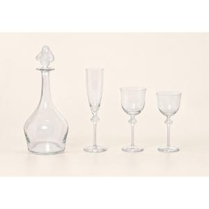 1968-LALIQUE FRANCE, SERVICE CRISTAL “ROXANNE” 31 PIECES