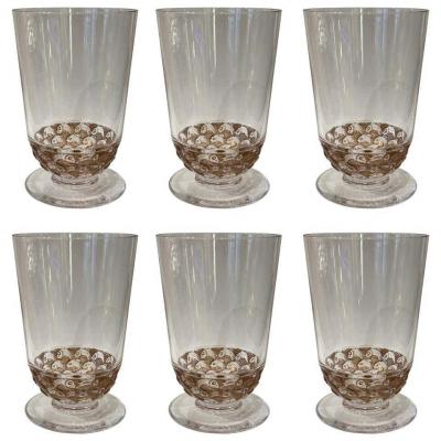 René Lalique, 6 Verres Modèle Pouilly