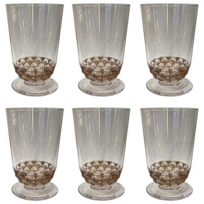 René Lalique, 6 Verres Modèle Pouilly