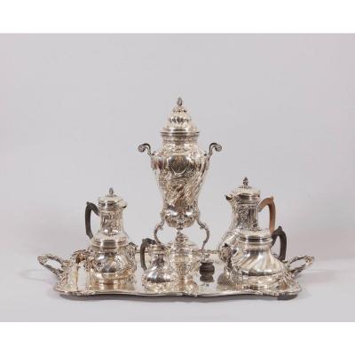 Rocaille Style Silver Tea And Coffee Service