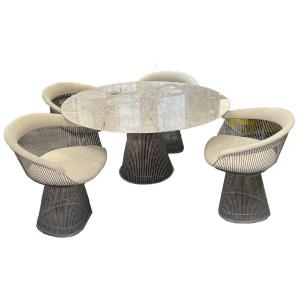 Knoll & Platner: Dining Room Set Table 135 Cm & 4 Chairs