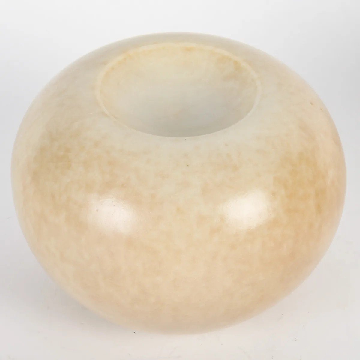 Jean Girel - Forme En Porcelaine Jaune Nuancé. Vers 1987