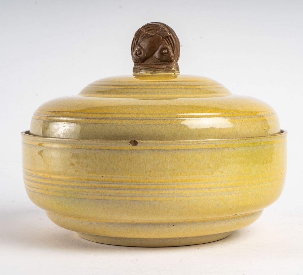 Louis Delachenal - Covered Ceramic Pot. Around 1920-30-photo-4