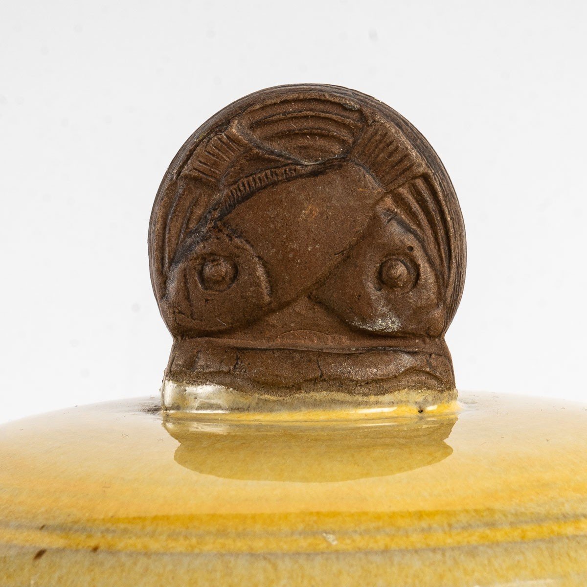 Louis Delachenal - Covered Ceramic Pot. Around 1920-30-photo-1