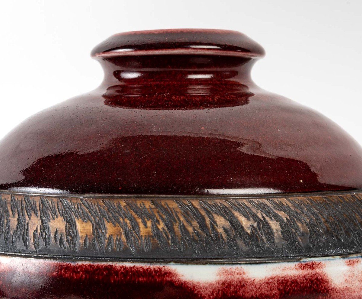 Hugh West - Copper Red Glazed Porcelain Vase-photo-3