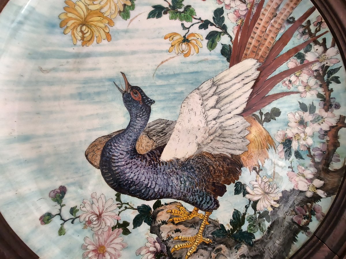 Félix Optat Milet Et Charles Blanc - Important Plat En Céramique Vers 1880-1900-photo-2